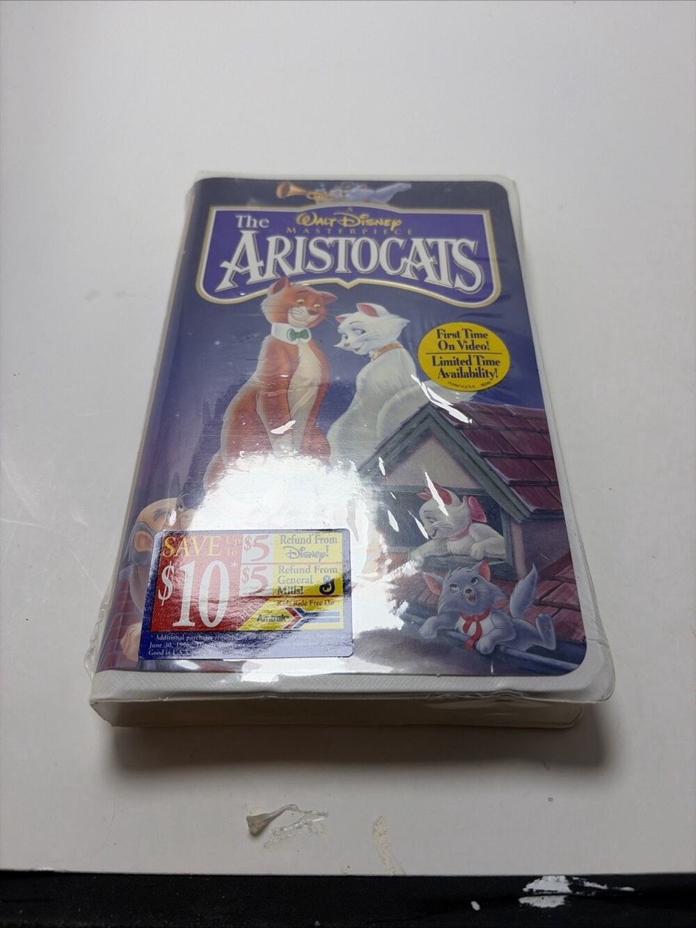 The Aristocats VHS (Walt Disney Masterpiece Collection, 1996) Sealed NEW